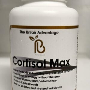 Cortisol Max supplement bottle Cortisol Max capsules close-up Cortisol Max packaging